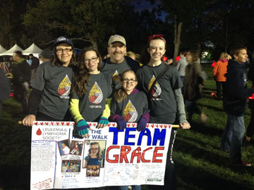 Grace Koontz (19) was diagnosed with leukemia four days before her first birthday. Now, 13 years later, she and her family continue to raise money for cancer awareness through Light the Night.