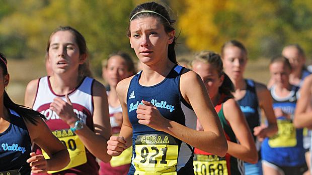Katie Bearup took the lead in the league meet this year, and held it comfortably.
