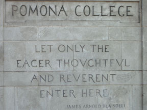 Pomona College will be one of the schools that RV students will have the chance to visit during a Spring Break college visitation  in March.