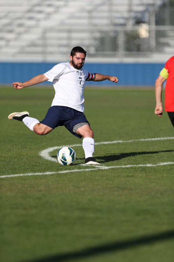 Senior Ryan Jones has found a way to make his beard a feared asset on the soccer field.