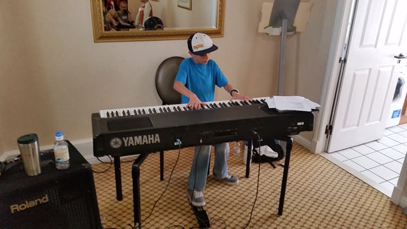 Logan loves to play the piano, and has since he was six years old.