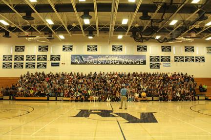 RVs freshman class is the largest yet, and can obviously takeover most of the bleachers.