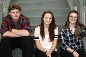 Making their way through their freshmen year at Ralston Valley are Graiden King, Ali Stephens and Lauren Johnson. All three freshmen came to RV from Woodrow Wilson Academy.