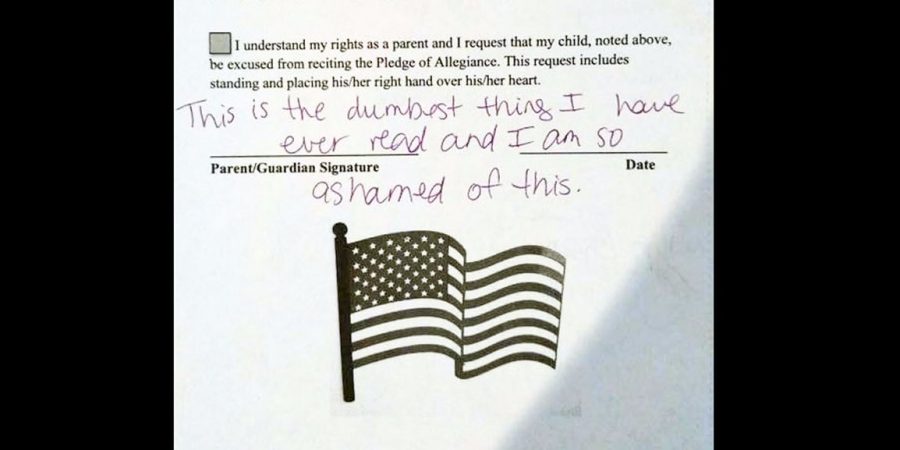 Permission Slip to Say the Pledge