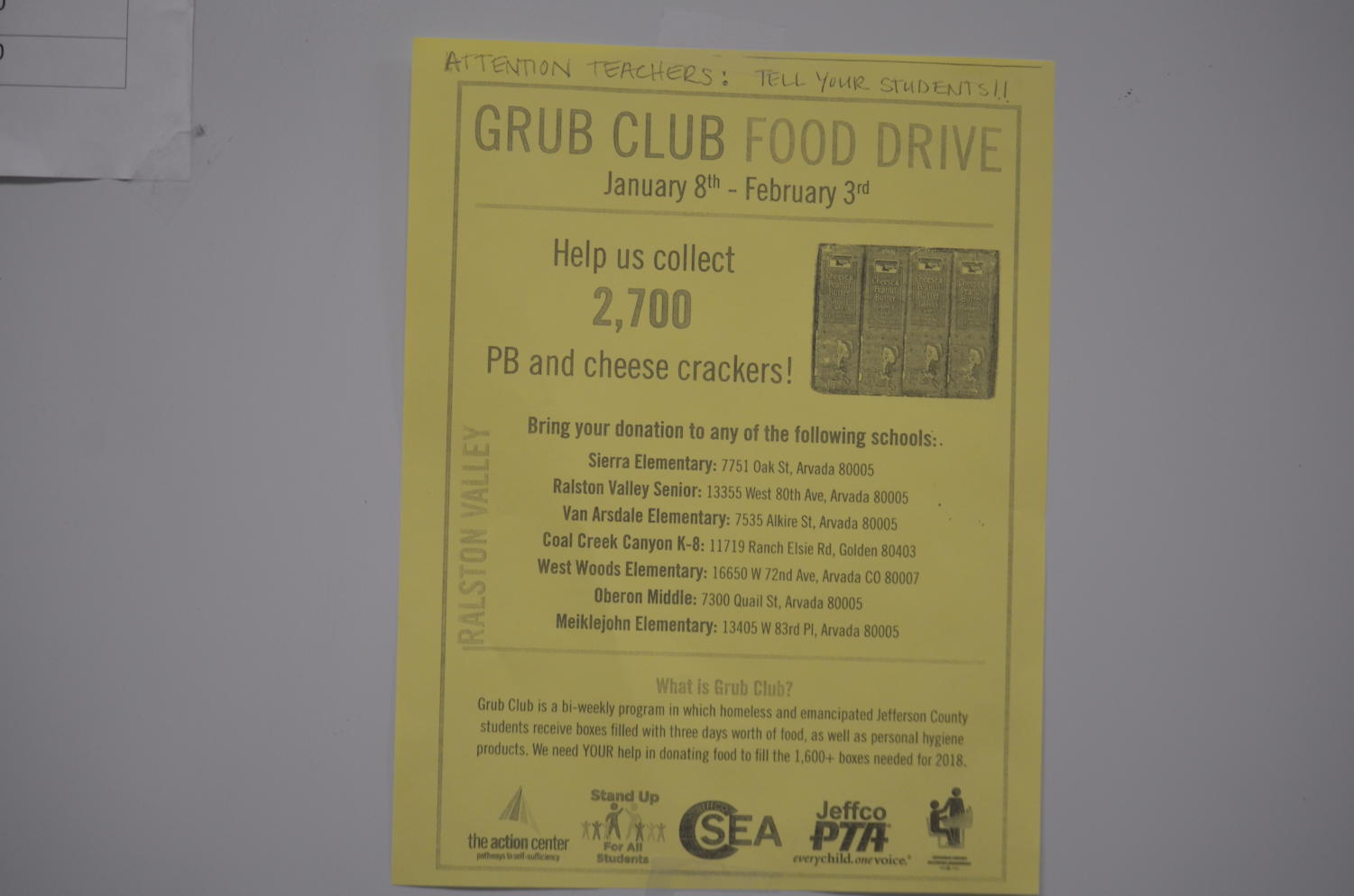 Looking to help out some teens in need? RV, along with other area schools, are helping collect food for kids who are in need.